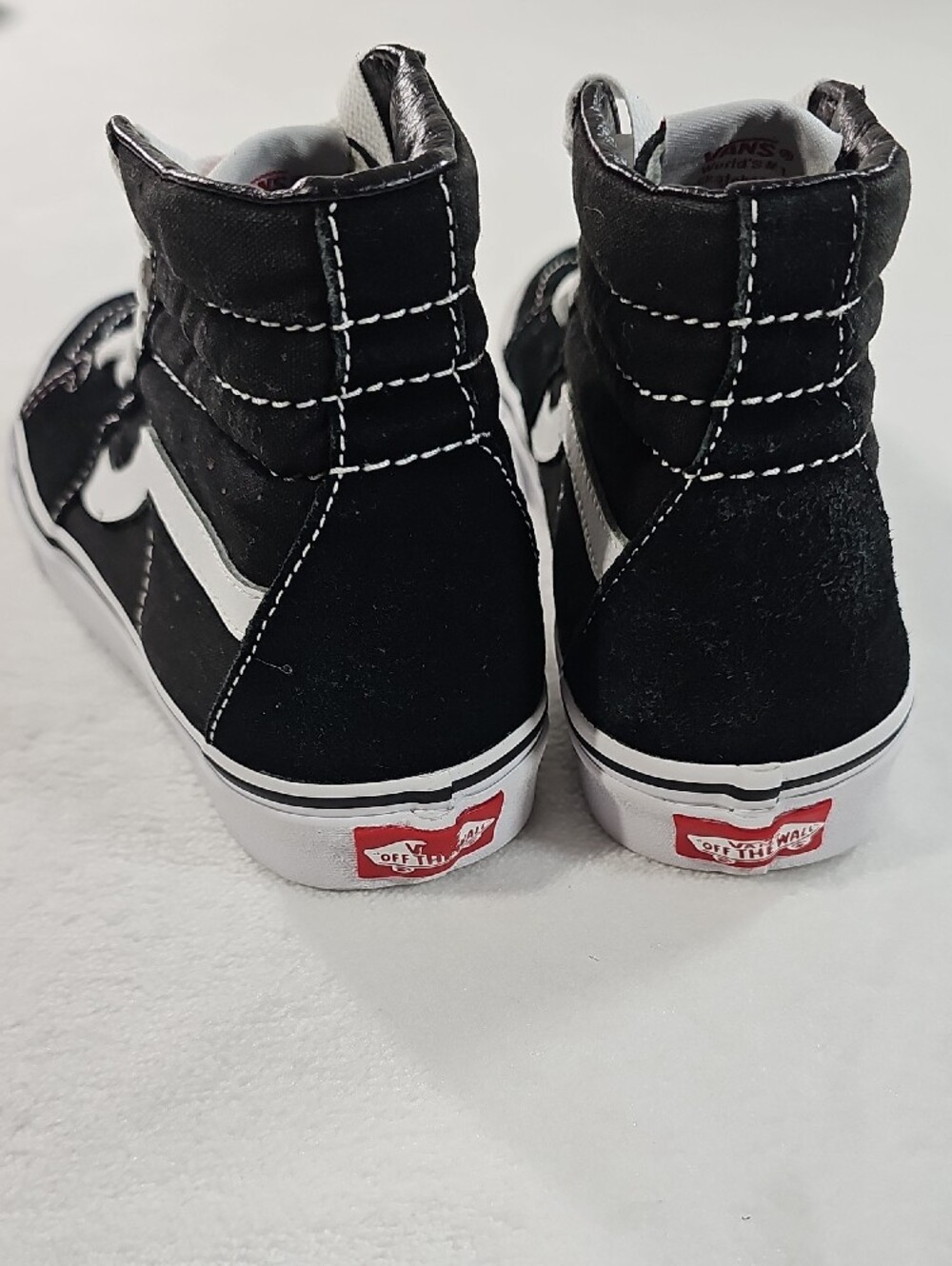 Vans Sk8-Hi Black White High Top Skate Shoes Mens 6 Womens 7.5 VN000D5IB8C - Picture 4 of 5